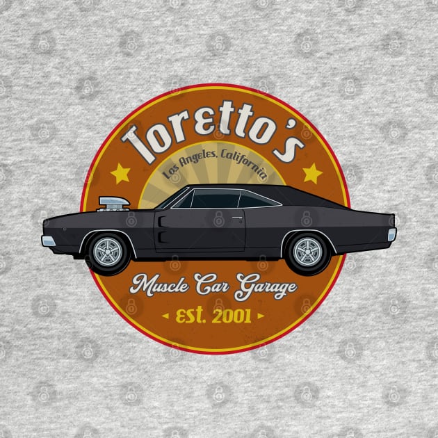 Toretto's Muscle Car Garage by SunsetSurf